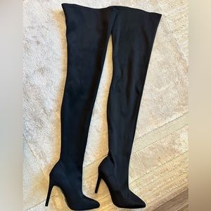 Akira black over-the-knee boots
